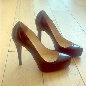Christian Louboutin black patent leather heels